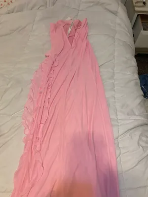 Lucy in the Sky Maxi Dress Pink Ruffle thumbnail 3