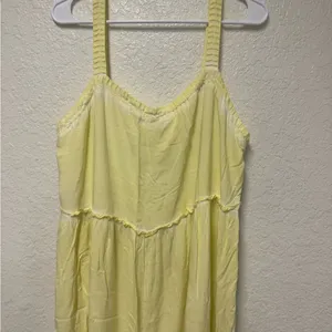 SATURDAY SUNDAY by Anthropologie Yellow Sleeveless Maxi Dress Size XL thumbnail 9