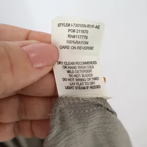 Lovestitch Smocked Tiered Maxi Dress Olive Grey Rayon Boho M thumbnail 3