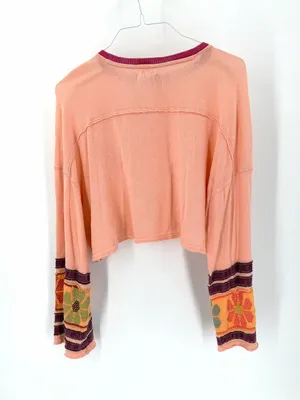 We the free people Sidney Lagenlook boho cottage floral wide sleeve oversize tee thumbnail 5