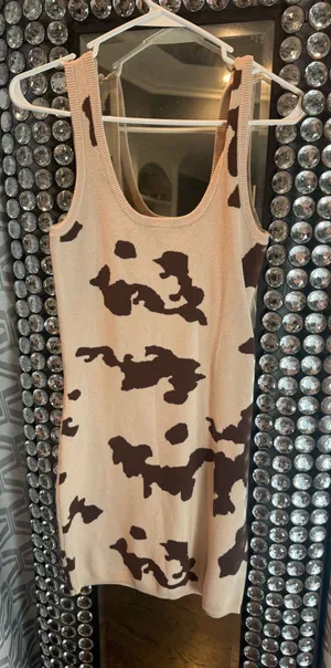 Bailey rose cow print dress Tan Size M thumbnail 1