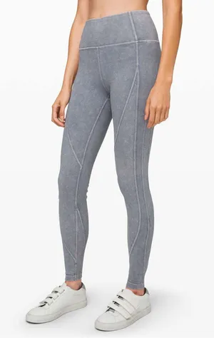 Lululemon Wunder Under High-Rise Tight *Snow Washed Ribbed 28" | Washed Luna thumbnail 1