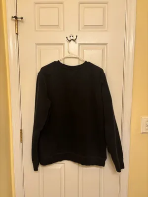 Nike Men’s Classic Black Y2K Style Pullover Crewneck Sweatshirt thumbnail 2