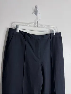 ZARA Navy Straight Leg Trouser Pant Pintuck Large Careerwear Business Casual thumbnail 10