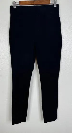 Spanx The Perfect Pant Slim Straight Leg Black Ponte Trousers M Tall M/M thumbnail 1