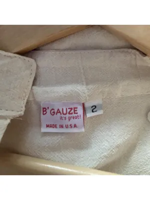 B'Gauze Women's Size 2 (L/XL) Natural Beige Cotton Gauze V-Neck Maxi Dress NWT thumbnail 5