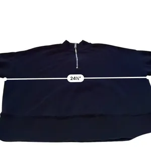 Madewell MWL Quarter Zip Sweatshirt Womens Small Black‎ Betterterry Mock Neck thumbnail 7