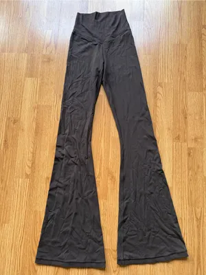 OFFLINE By Aerie Real Me High Waisted Crossover Flare Legging Brown Small thumbnail 2