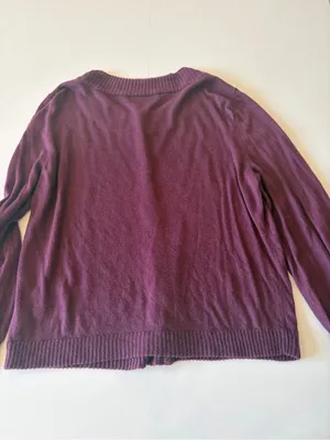 Gal Meets Glam Womens Button Up Cardigan Sweater Jumper Size XL Purple Academia thumbnail 5