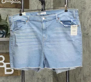Signature By Levi Strauss & Co. Gold Label Co. High Rise 3" Jean Shorts Blue 26 thumbnail 1