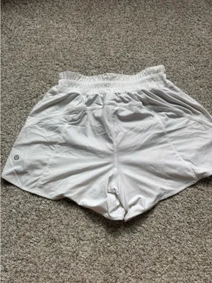 Lululemon Hotty Hot 4" White Shorts thumbnail 2