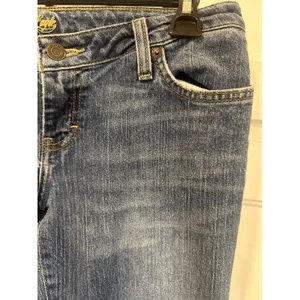 American Eagle Outfitters Womens skinny Flare Leg Jeans Medium Wash 4 Long denim thumbnail 3