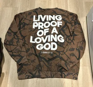 Lonely Ghost brown camo crewneck Size XL thumbnail 1