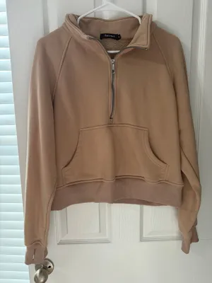 Amazon Funnel Neck Quarter Zip Sweatshirt thumbnail 1