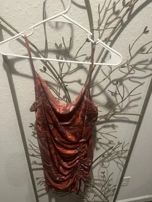 Tye dye scrunch dress Red Size L thumbnail 2