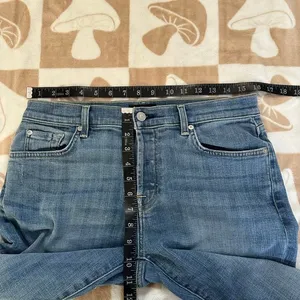 7 For All Mankind Josephina Straight High Rise Blue Jeans‎ Womens Size 29 thumbnail 8