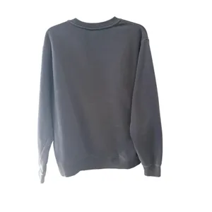 Nike Sportswear Crewneck Sweatshirt Black Embroidered Swoosh Fleece Pullover‎ M thumbnail 2