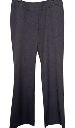 Ann Taylor LOFT Julie Trouser Pants Women's Size 10 Dark Gray Flat Front Dressy thumbnail 1