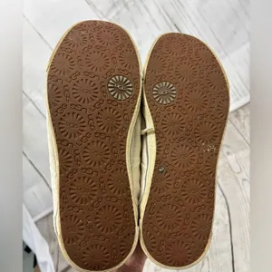 Worn UGG Hally Canvas Sneakers Shoes Lining Textile Sheepskin thumbnail 11