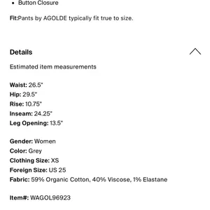 AGOLDE Riley High Rise Straight Crop Jeans Panoramic Washed Black Women's Sz 25 thumbnail 9