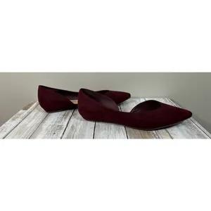 Michael by Michael Shannon Burgundy Faux Suede Adaire Flats Size 7.5M‎ thumbnail 4