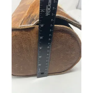 Western Leather Cowhide Barrel Bag Walking Liberty Half Dollar Brown Cowboy Bike thumbnail 14