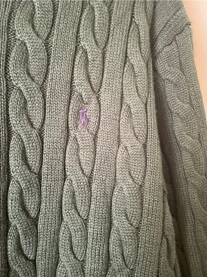 Polo Ralph Lauren Cable Knit Crewneck Sweater Mens XXL Oversized for Women thumbnail 3