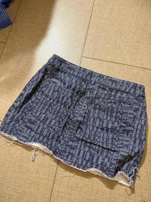 White Fox Boutique printed denim mini skirt thumbnail 3