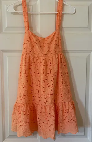 Altar'd State Peach Eyelet Mini Sundress thumbnail 1