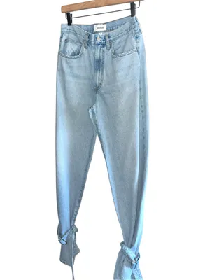AGOLDE Cinched Hem Loose Taper Jeans Light Wash‎ Size 27 thumbnail 2