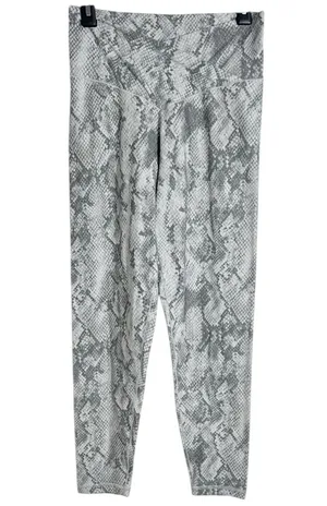 Aerie Offline Real Me Crossover 7/8 Leggings High Rise Gray Snake Print size XL thumbnail 1