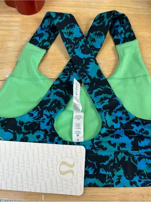 750. Lululemon Energy Bra sz6 Fleur Sombre Kayak Blue thumbnail 2