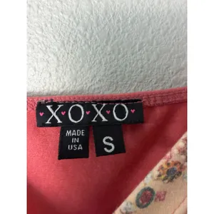 XOXO Vintage Y2K Pink Floral Babydoll Blouse Size Small thumbnail 4