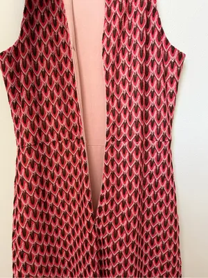 Gianni Bini Casey Crochet Overlay Midi Dress In Coral Size Medium thumbnail 6