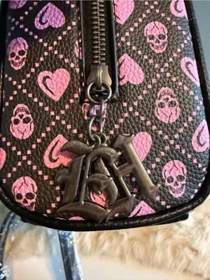 Ed Hardy Vegan Leather Skull Satchel Crossbody thumbnail 7