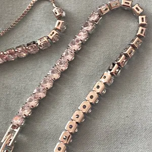 Loulu Set Lot Of 2 Bracelets Silver Clear Crystal Rhinestones 7” To 9” New NIB thumbnail 4