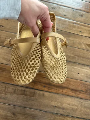 Coconuts by Matisse Nolita Mary Jane Woven Ballet Flats Tan 8 thumbnail 6