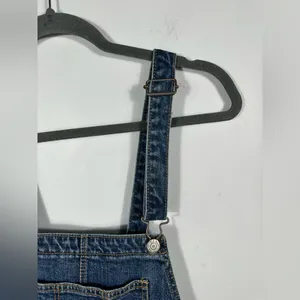 Old Navy Denim Short Overalls Women’s Size‎ Small Distressed Jean Romper thumbnail 4