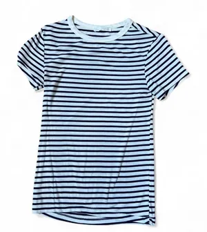 Zara Women's White and Blue T-shirt thumbnail 1