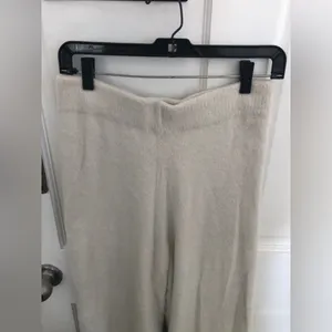 Amanda Uprichard Charlett Cozy Pant Ivory Off White Furry Fuzzy Pants Medium thumbnail 5
