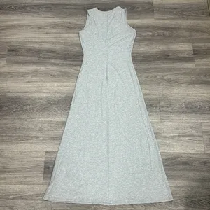 See You Monday Heather Gray Maxi Ribbed Tank Dress thumbnail 2