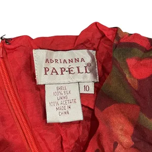 Adrianna Papell Sleeveless Floral Silk Maxi Dress Tie Waist SZ 10 Botanical Chic thumbnail 4