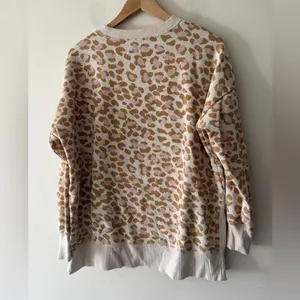 Aerie Leopard Print Oversized Crewneck‎ Sweatshirt Cozy thumbnail 4