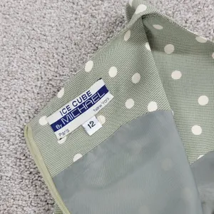 Vintage 90's Ice Cube by Michael Dress Womens 12 Green Polka Dot Rayon Mod Retro thumbnail 14