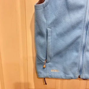 The North Face Windwall Fleece Vest Women's Size L G Blue Zip‎ Up Pockets Warm thumbnail 3
