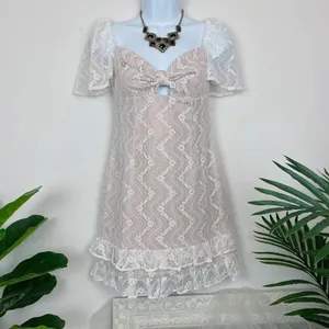 Bellevue the Label Short Sleeve Lace Mini Dress Small NWT thumbnail 2