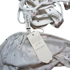 NWT For Love and Lemons Victoria’s Secret White Pointelle Bralette and Panties Set thumbnail 4