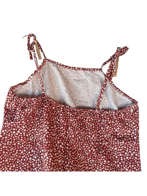 Women's Romper One Piece Spaghetti Tie Shoulder Straps Size L #260381 thumbnail 7