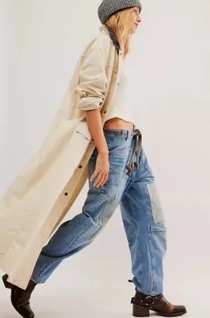 Free People Hunter Duster Maxi Cream Ivory Long Coat Size S thumbnail 1