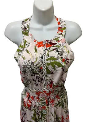 Anthropologie Abel the Label Vienna Floral Halter Maxi Dress L Boho Cottagecore thumbnail 4
